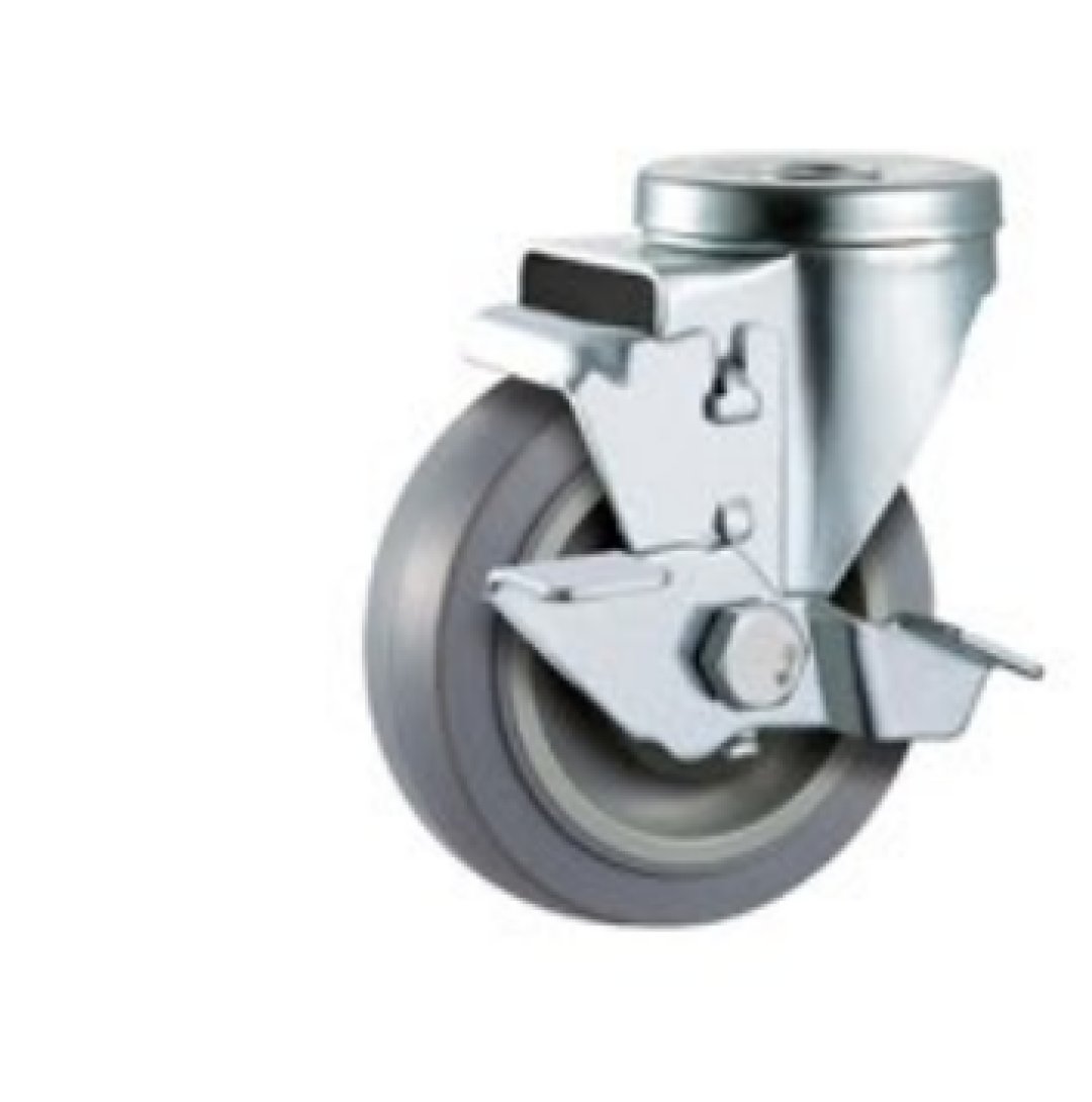 Single  Ball  Bearing  Flame  PU  Caste r