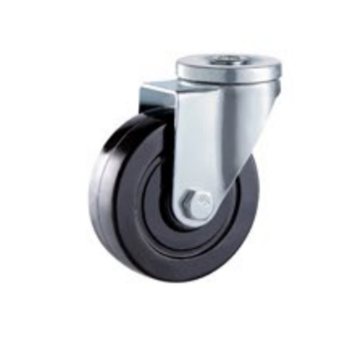 Double  Ball Bearing  Black  Rubber  Caste r