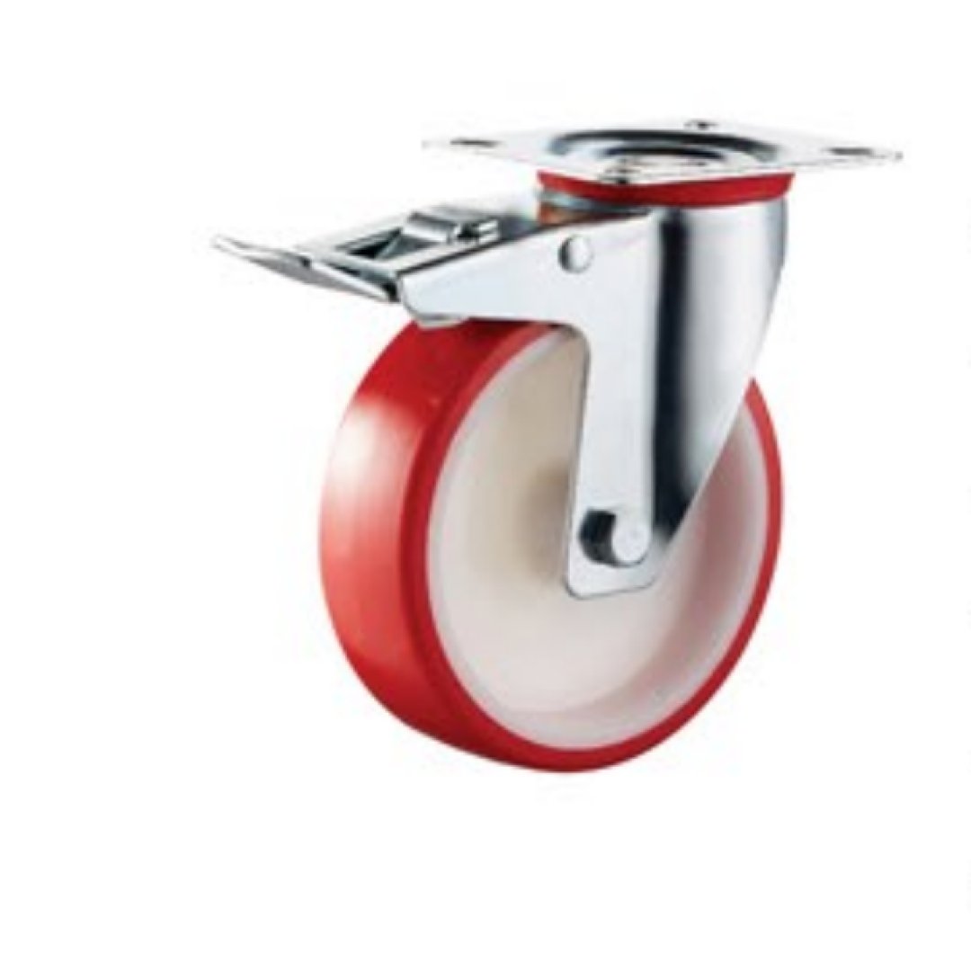 PU/PVC Caster,Roler Bearing,Plain Bore is AvailableI