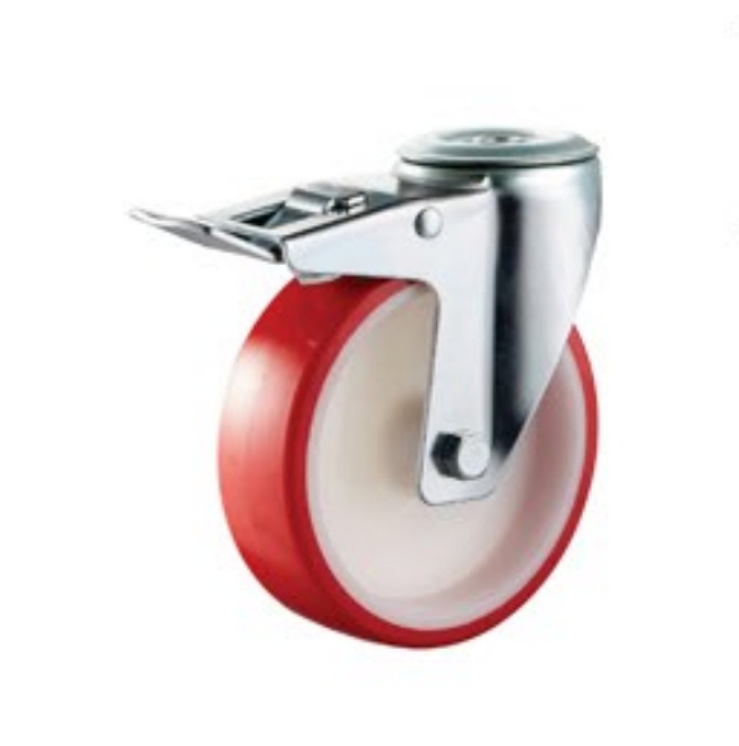 PU/PVC Caster,Roler Bearing,Plain Bore is AvailableI