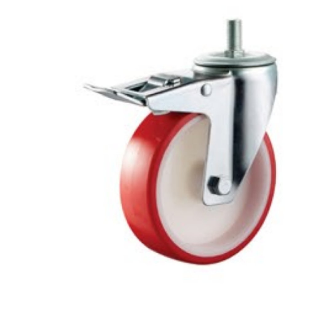 PU/PVC Caster,Roler Bearing,Plain Bore is AvailableI