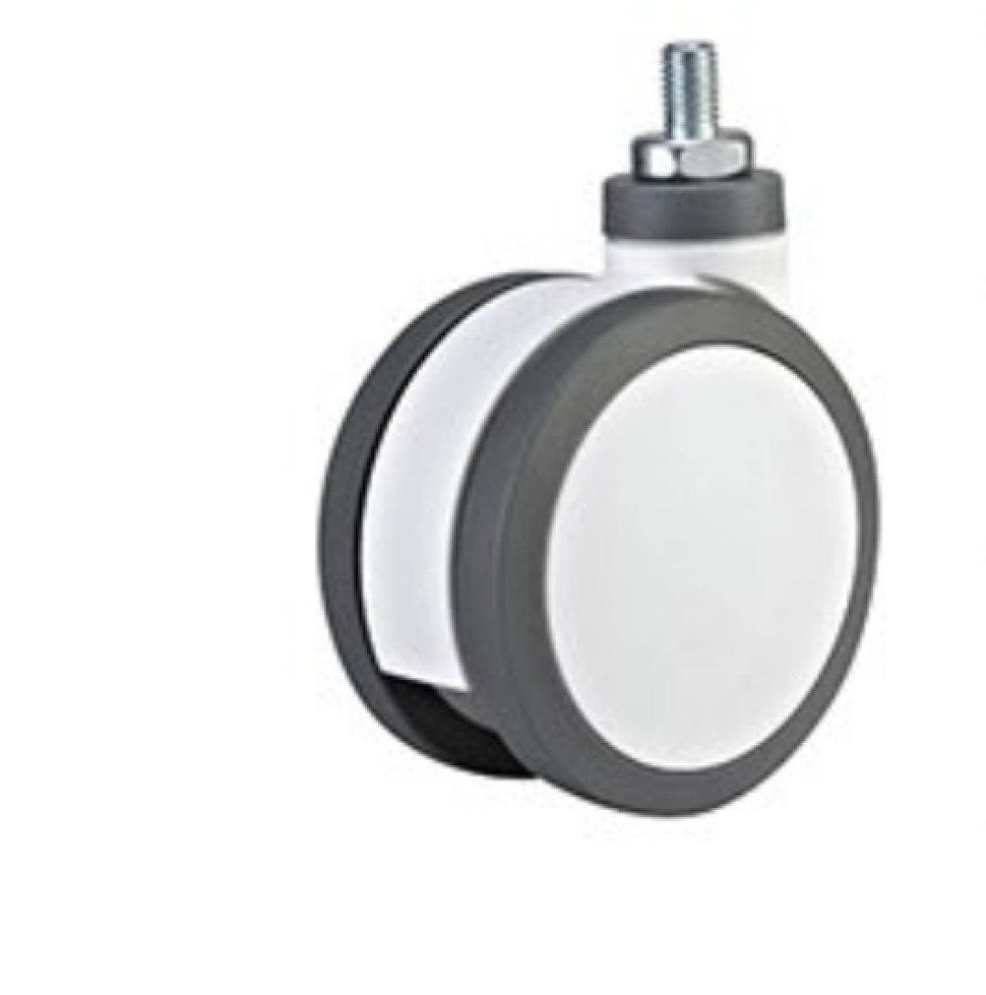 Deling Plastic TPR Twin Wheels Medical Caster