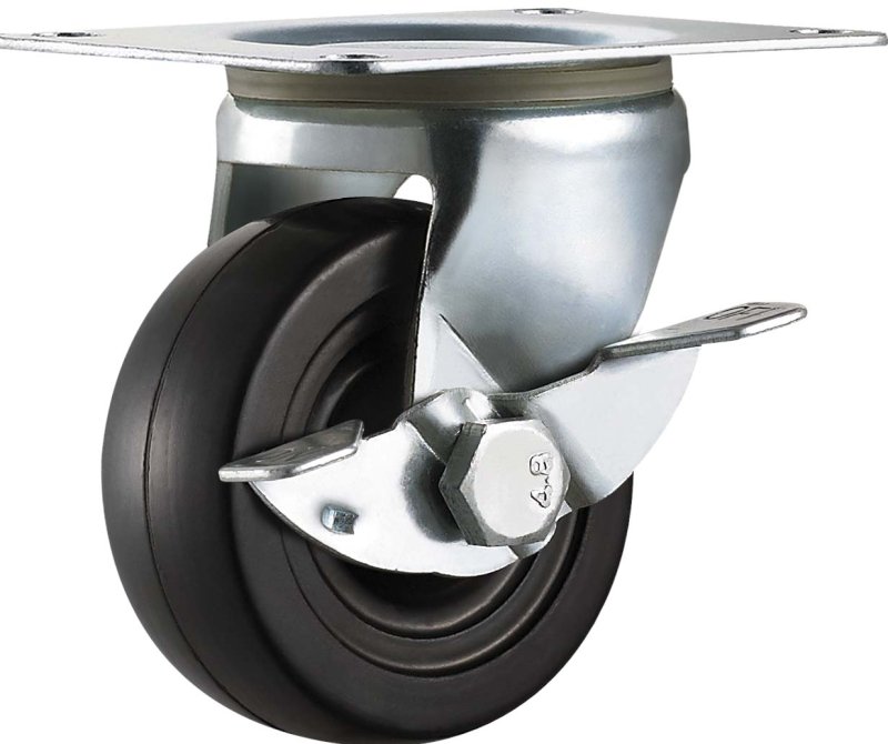 Flat PP/Rubber Caster