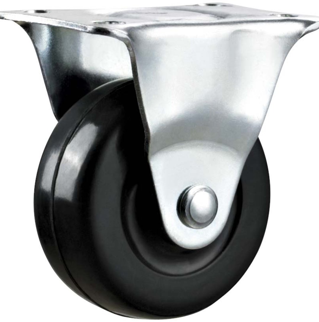 Double  Ball Bearing  Black  Rubber  Caste r