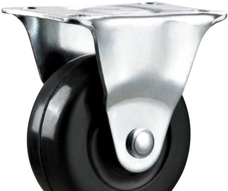 Double  Ball Bearing  Black  Rubber  Caste r