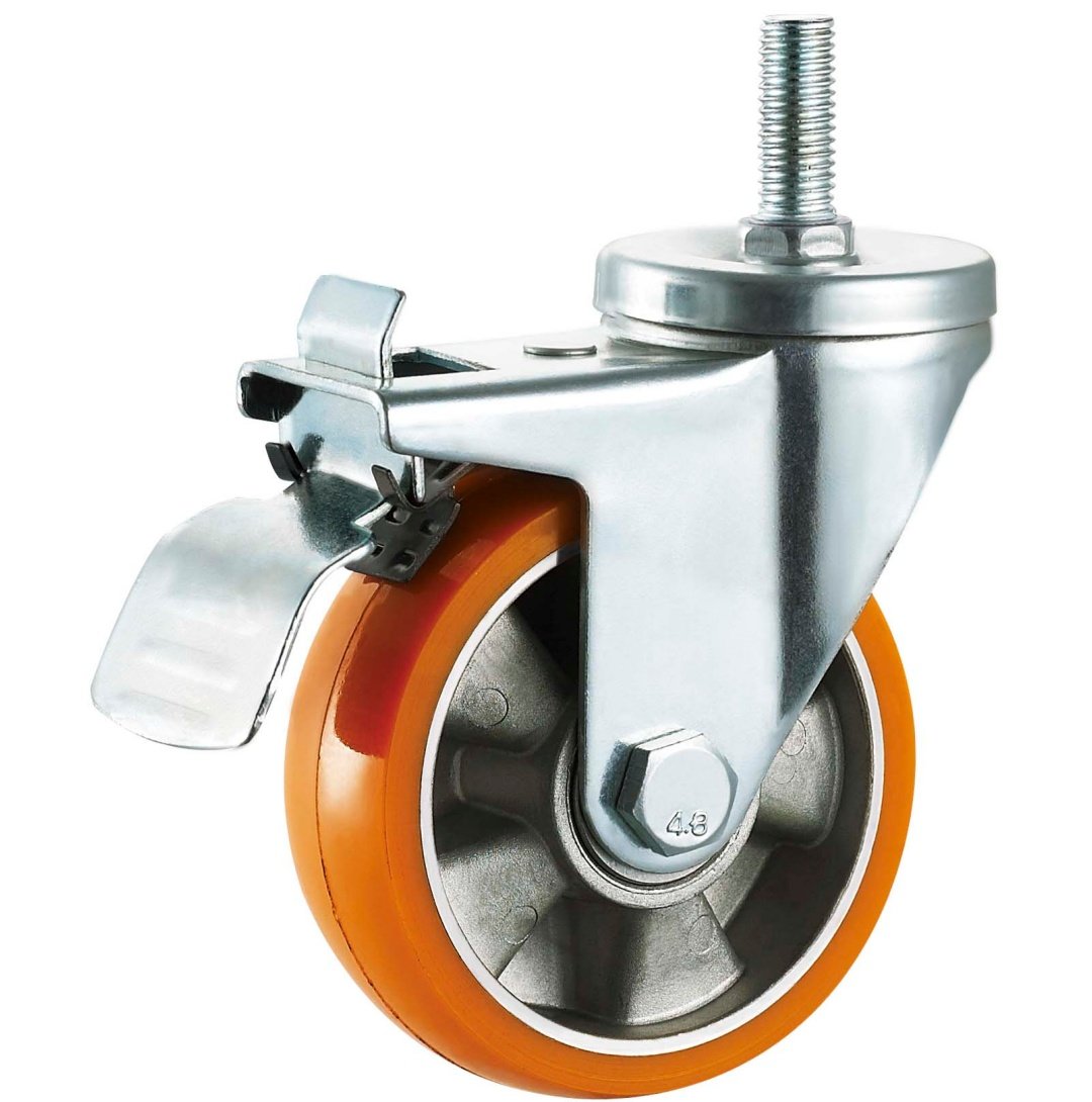 Double BallBearing PU Caster,Alumium Core