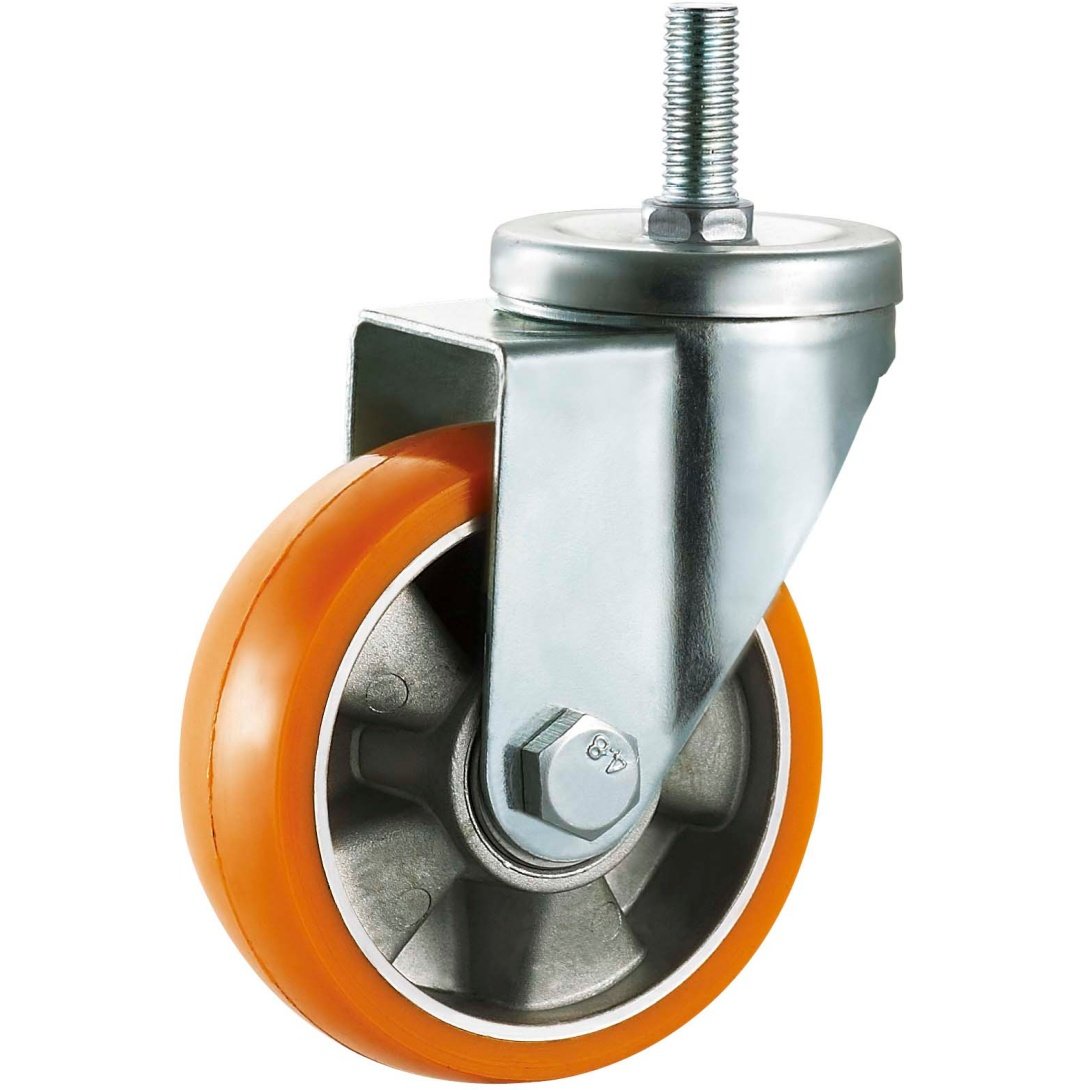 Double BallBearing PU Caster,Alumium Core