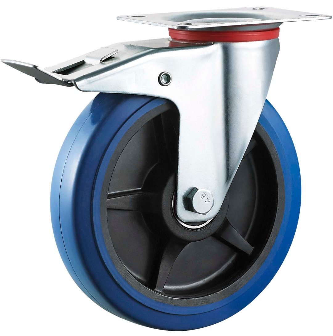 Elastic  Rubber  Caster,Roller  Bearing,Double  Ball  Bearing  is  Availablel