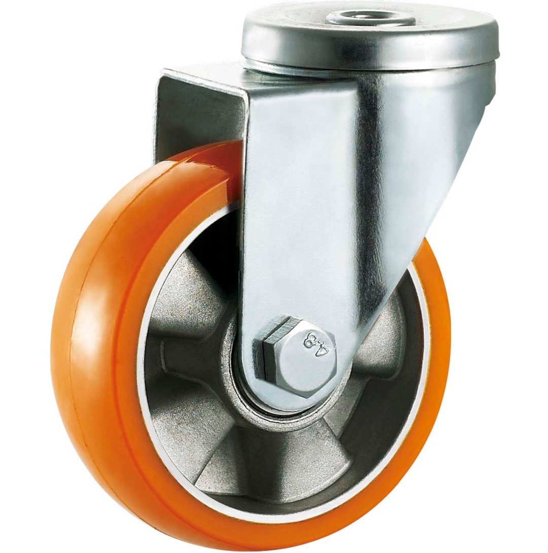 Double BallBearing PU Caster,Alumium Core