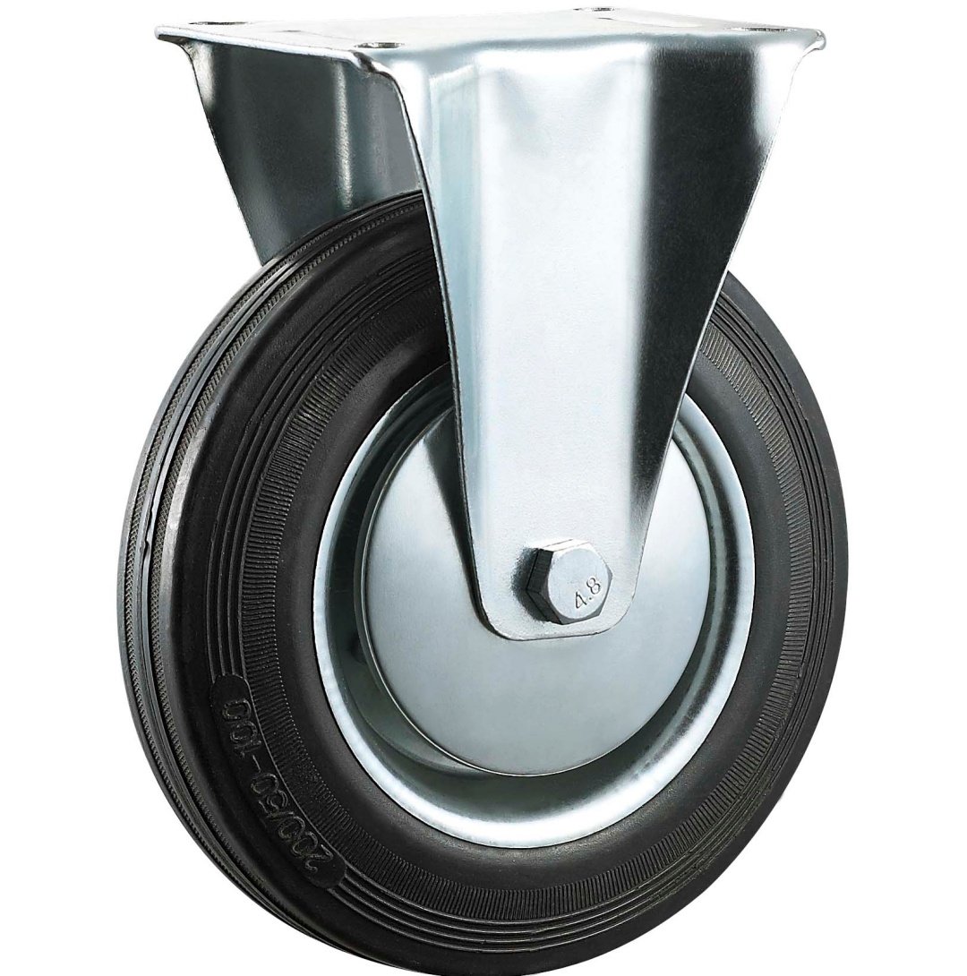 Black Rubber Caster,Steel Core ,Roller Bearing