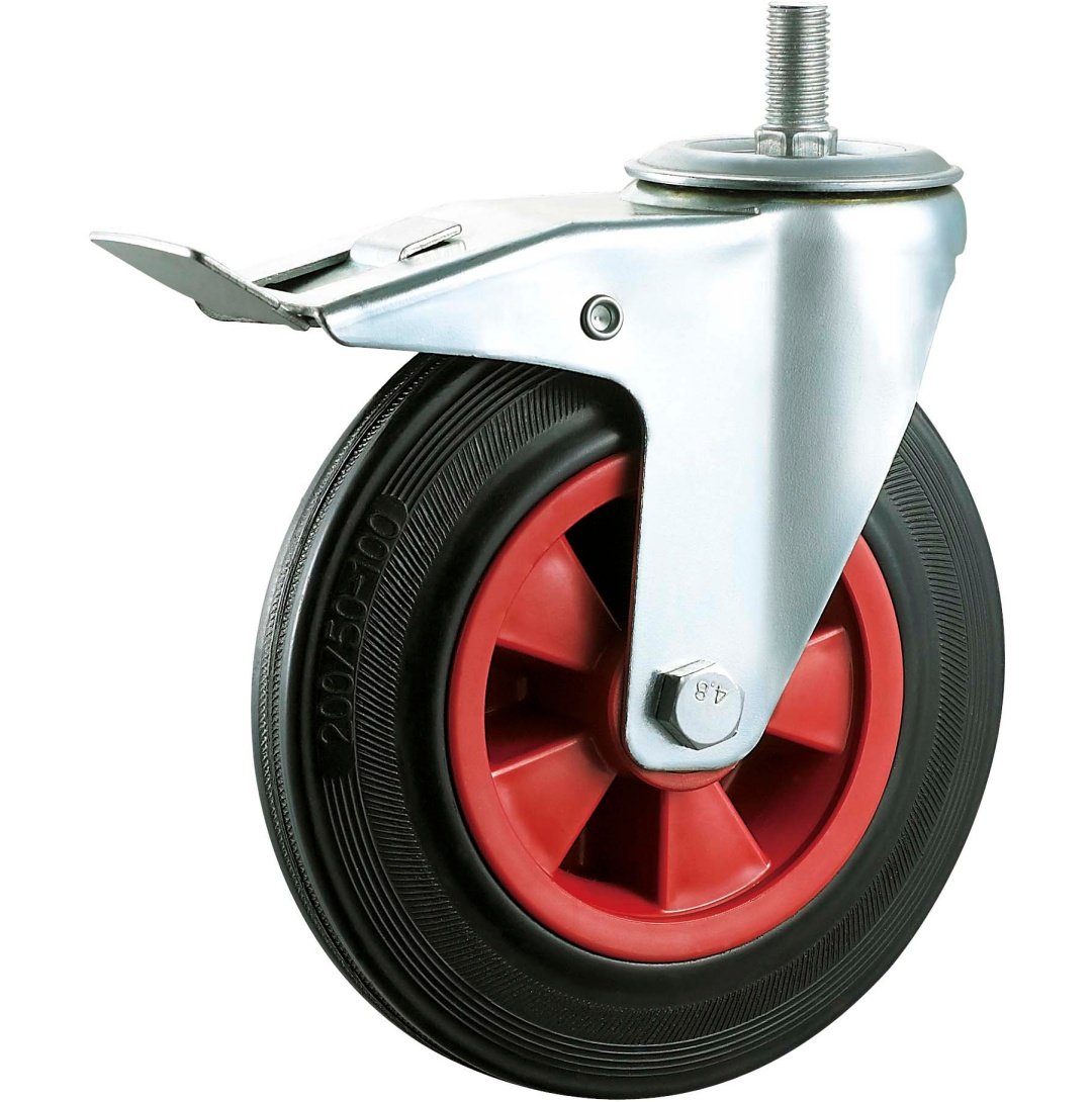 Black  Rubber  Caster, Roller  Bearing