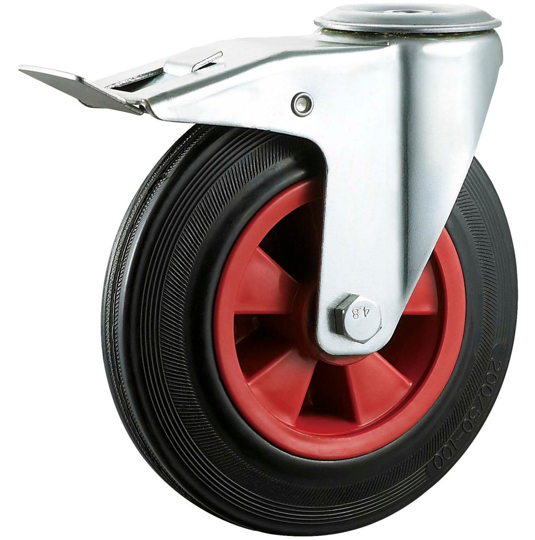 Black  Rubber  Caster, Roller  Bearing