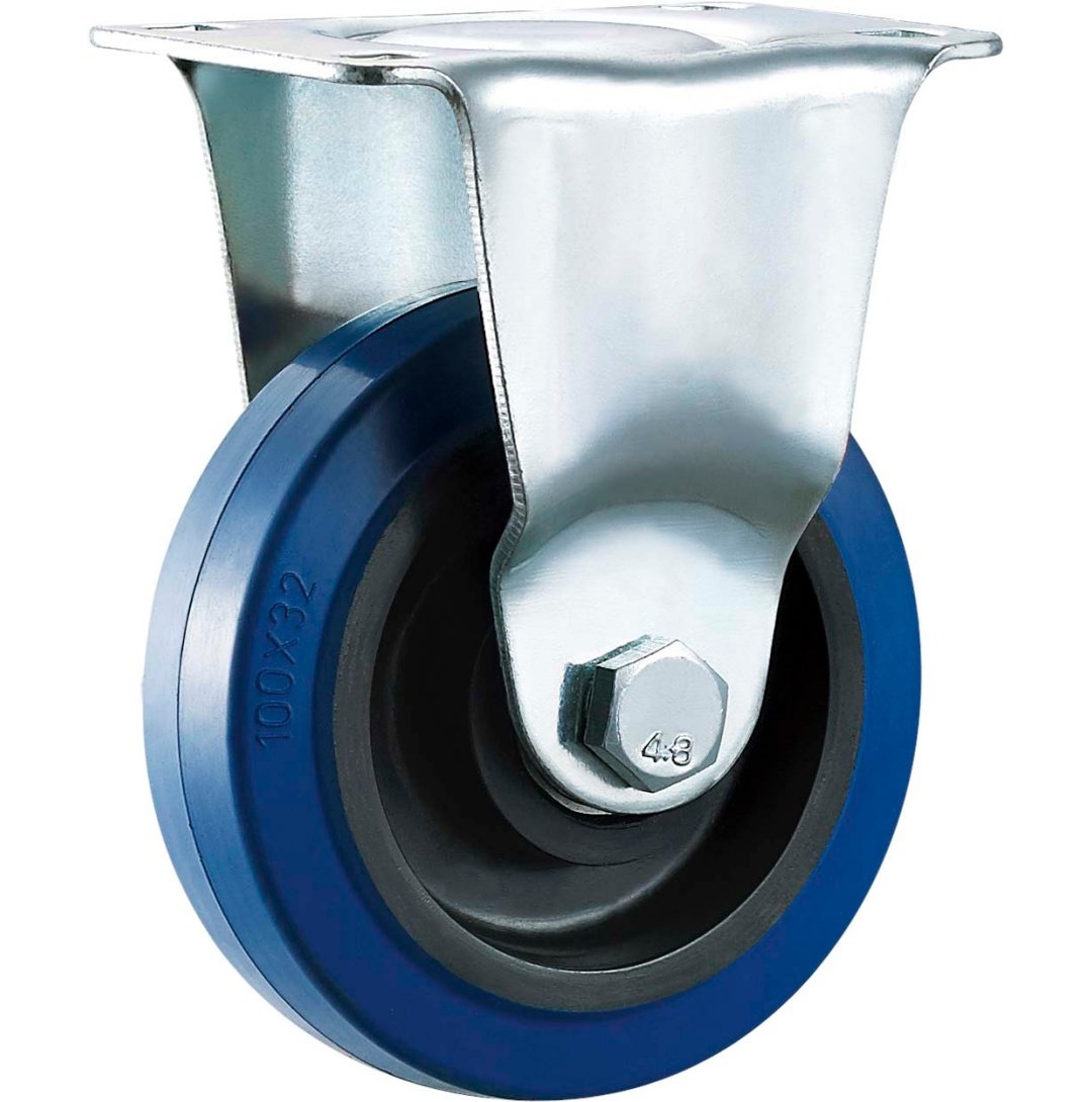 Elastic Rubber Caster,Double Bal Bearing.Roller Bearing is Available