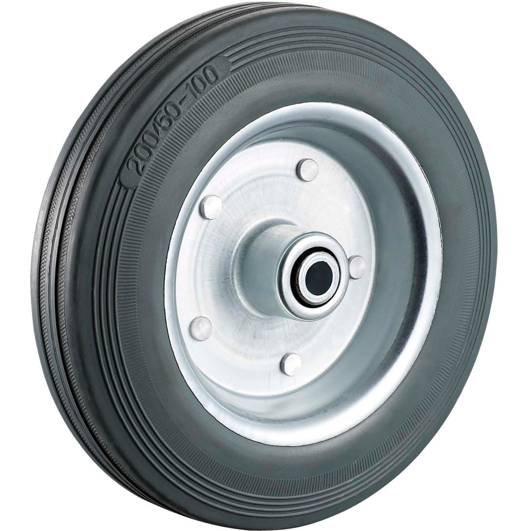 Gray  Rubber  Caster, Steel  Core,Roller  Bearing