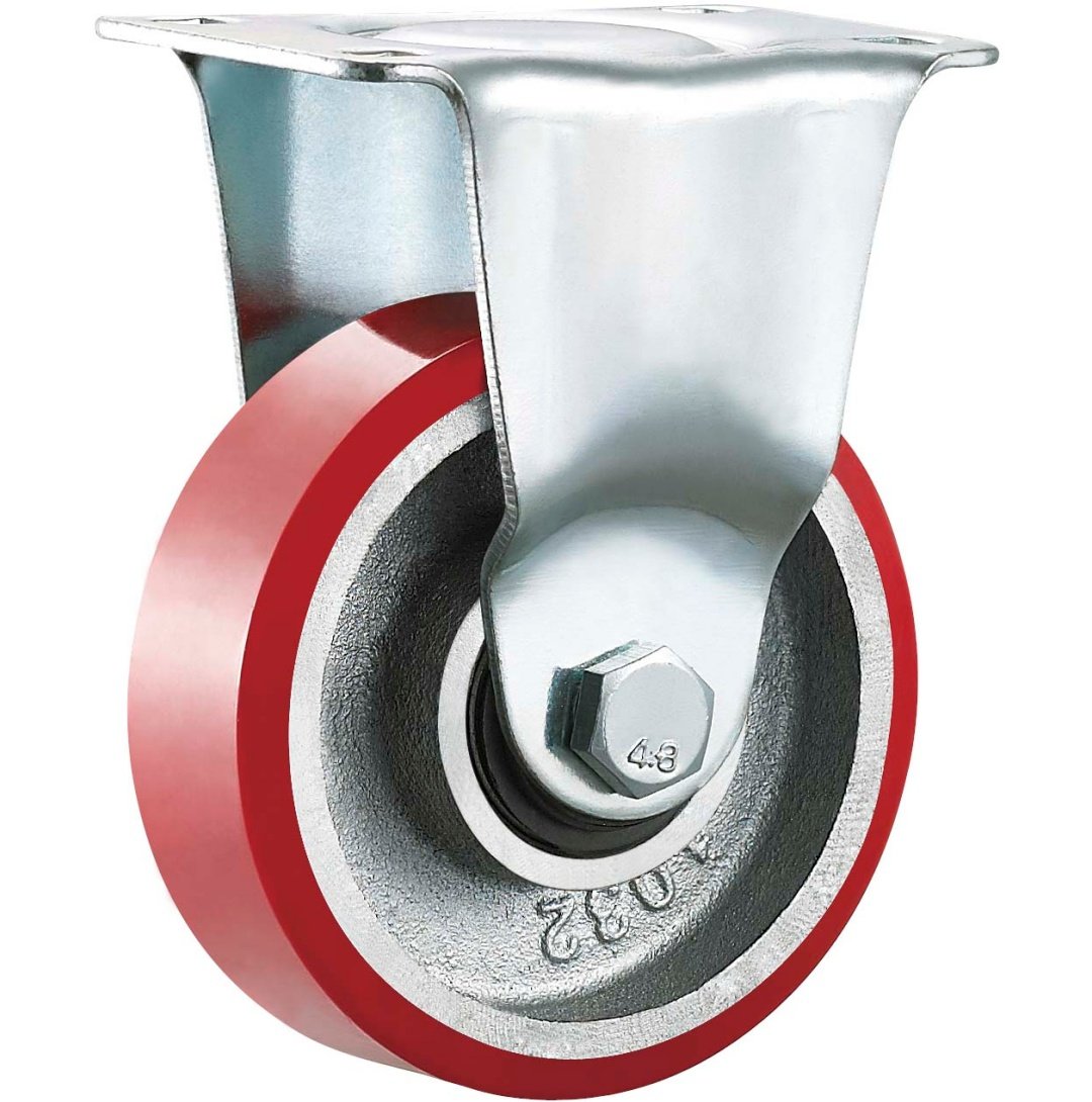 Double  BallBearing  Cast  Iron  PU  Caste r